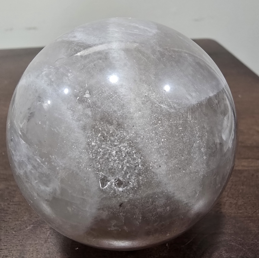 1.1 lbs Black Moonstone Crystal Sphere 71mm - Picture 8 of 17